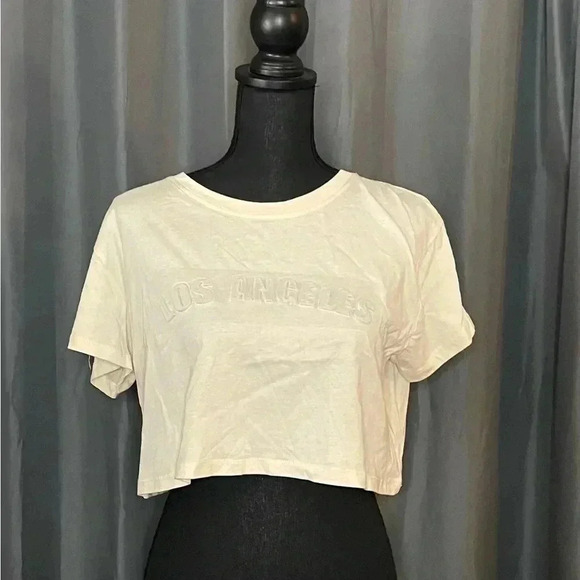 Mono B Tops - Mono B Crop Tee “Los Angeles”, NWT